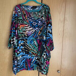 Toni T by Toni Plus Abstract Print Blouse - Size 2X